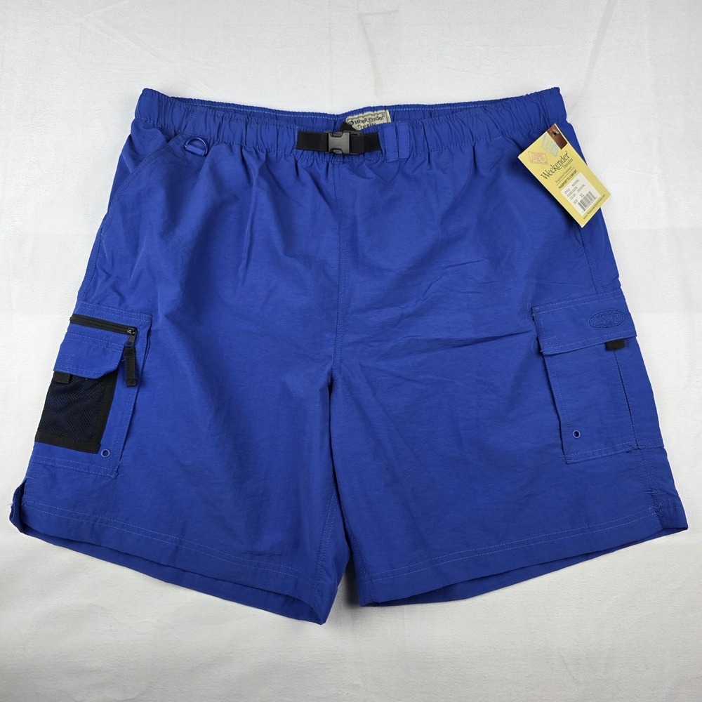 The Weekender Traveler Adventure Series Shorts Mens Size XL Blue Nylon Bottoms